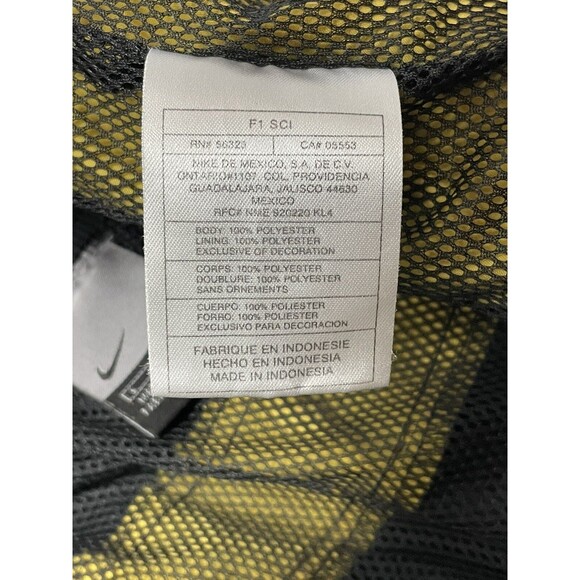 NIKE Mens Swimsuit Bottom Trunk Shorts Size L Black Yellow Pants Drawstring - Picture 10 of 10